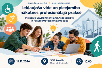 Simulācijas spēle par iekļaujošu vidi un pieejamību 2026. gada 11. novembrī SIVA koledžā